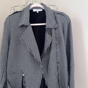 Current Air Black and White Checkered Blazer